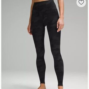 Lululemon align high rise pant 28” legging size 4 black Camo Deep Coal Multi